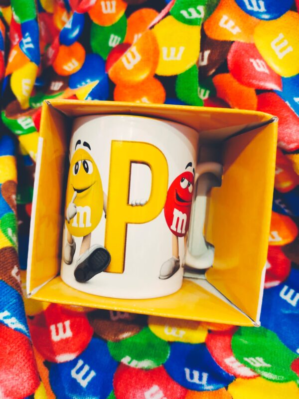 M&Ms mug letter p