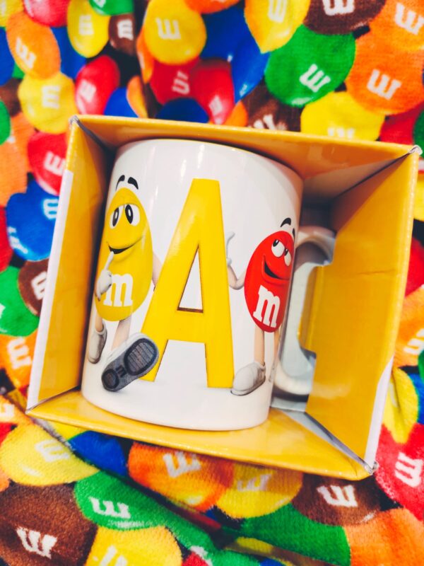 M&Ms mug letter A