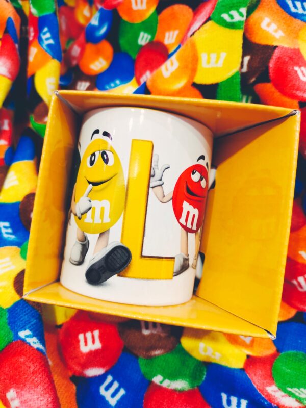 M&Ms mug letter L