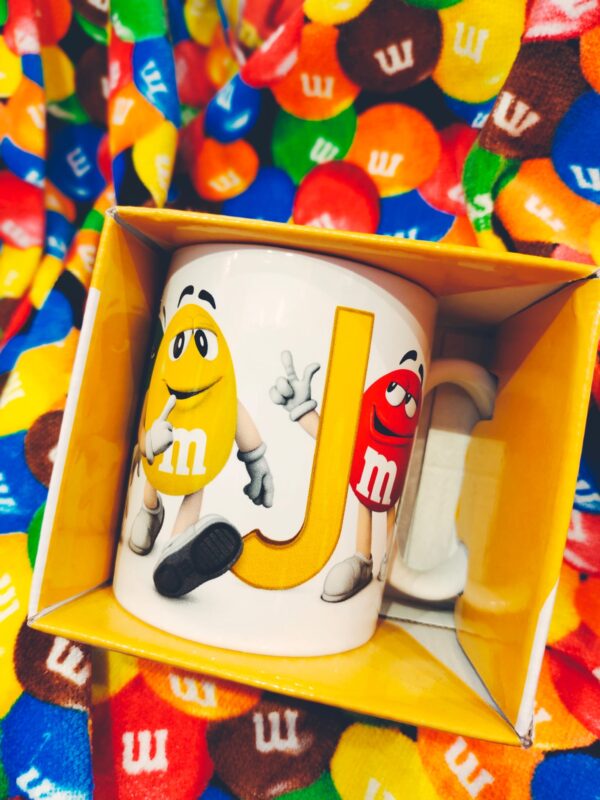 M&Ms mug letter J