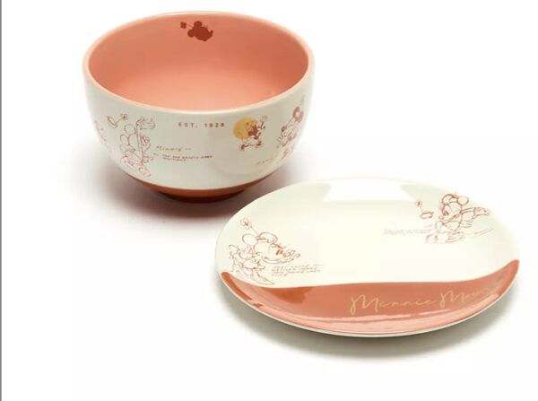 Mickey mouse bowl and plate set