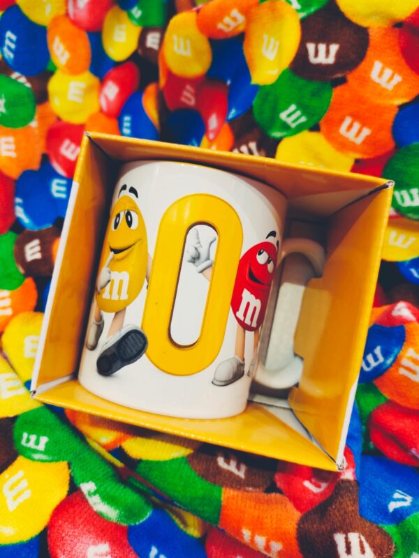 M&Ms mug letter O