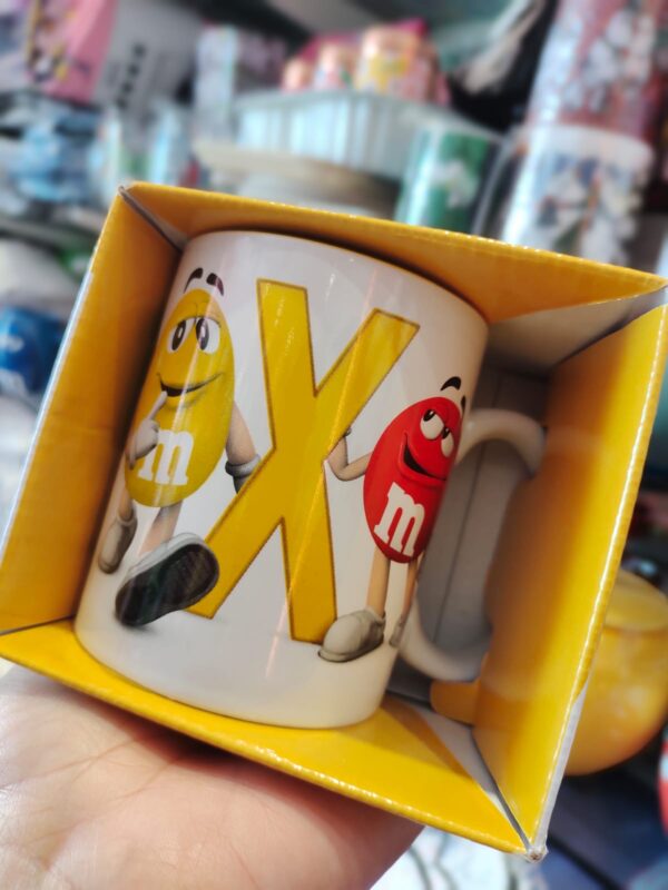 M&Ms mug letter x