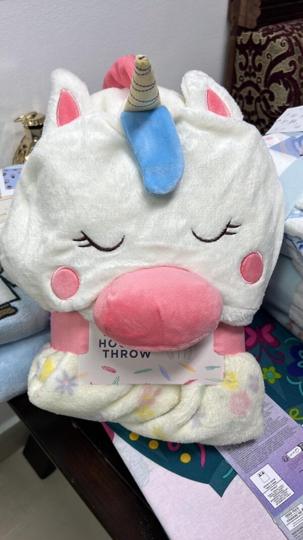 Unicorn hoodie blanket